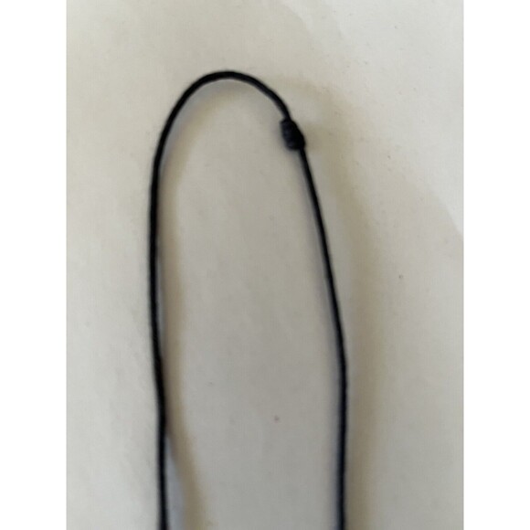 Vintage Shark Tooth Black Cord Necklace Wood Beads NOT Adjustable - Picture 5 of 5